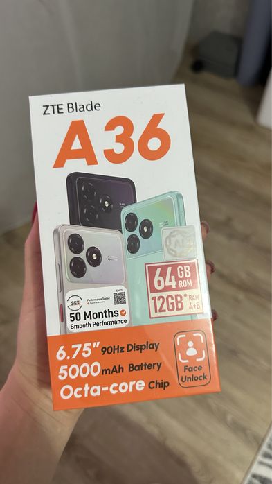 Новый ZTE Blade A36 64gb/а36 64 новый, запечатанный