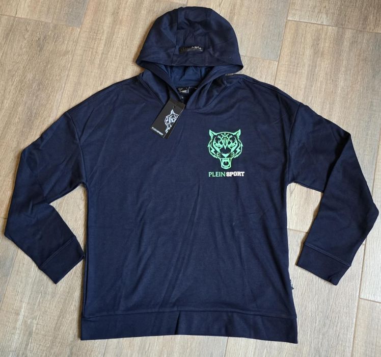 ЛИКВИДАЦИЯ Оригинален мъжки суитшърт Philipp Plein Sport. Тъмно син