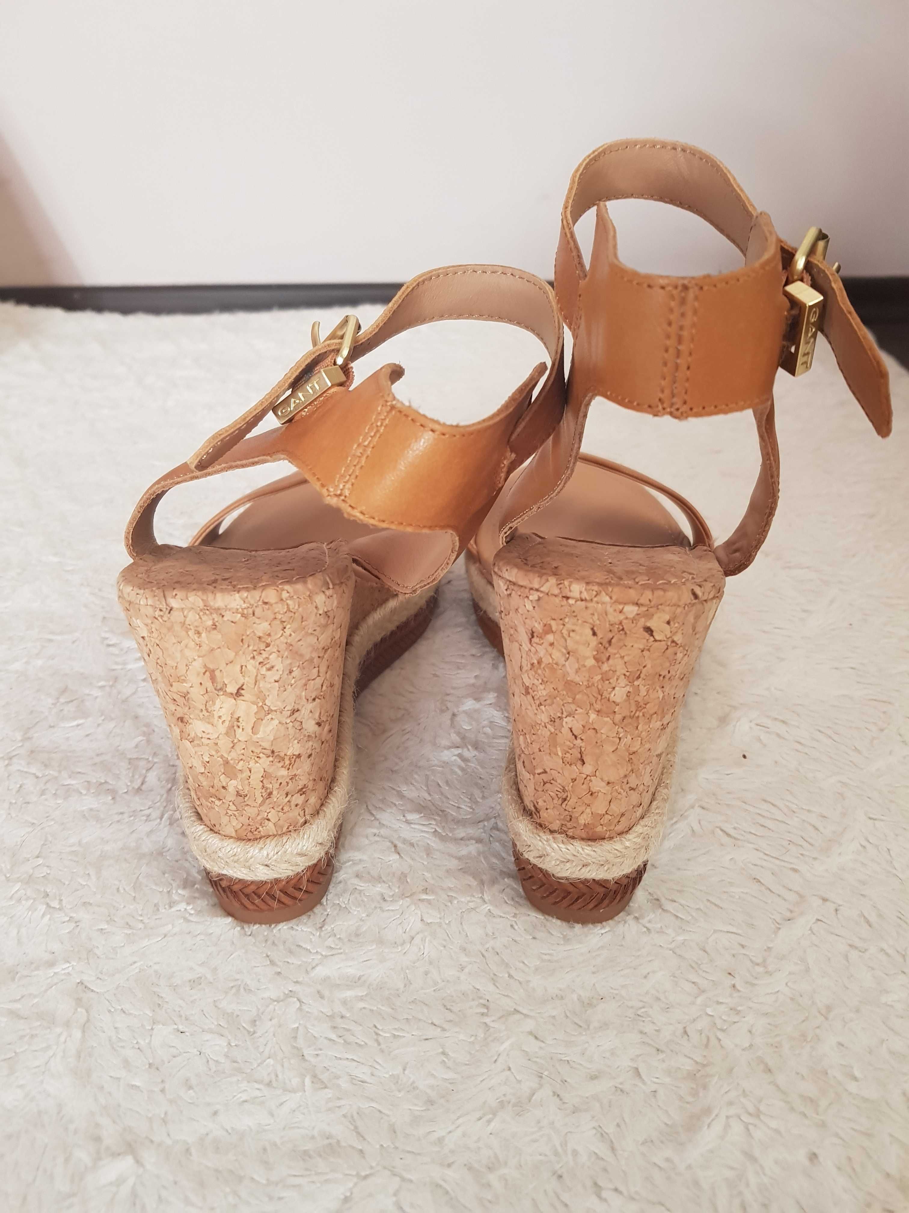 Оригинални дамски чехли сандали Alberta Ferretti Gant Естествена кожа