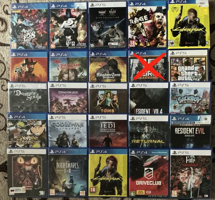 Продам игры для ps5/ps4