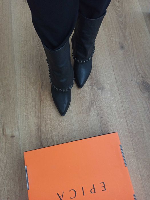 Botine Epica - piele fina - nu Anna Cori, Musette masura 39