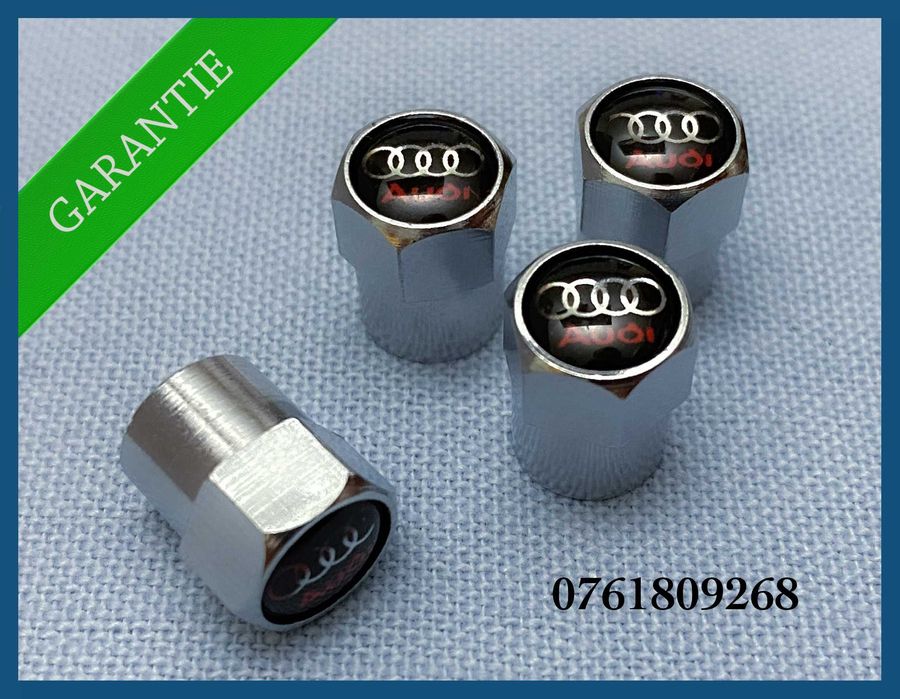 Set 4 capacele argintii valva / ventil roata Audi