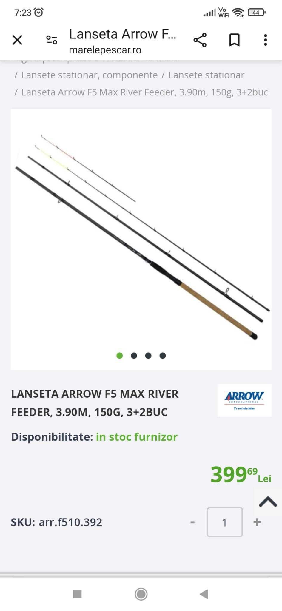 Lanseta feeder Arrow F5 Max