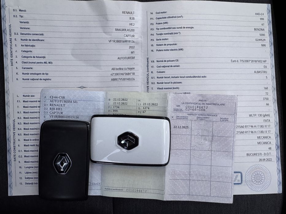 Renault Captur 1.0 Benzina usor avariat