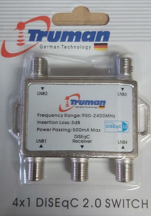 DiSEqC2.0 ключ за 4 антени към 1 сателитен приемник