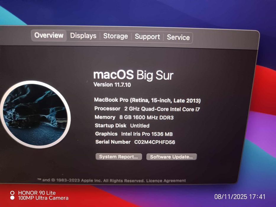 Macbook Pro Retina-i7-8gram-ssd512-15"-2013 preț fix 600 lei