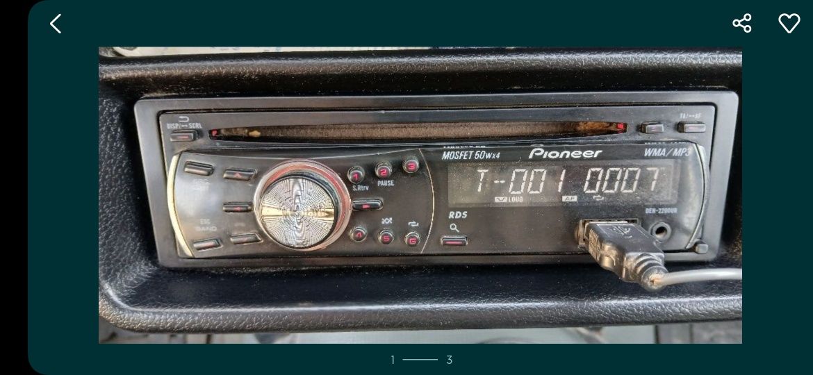 Pioneer магнитола +калонка сотилади