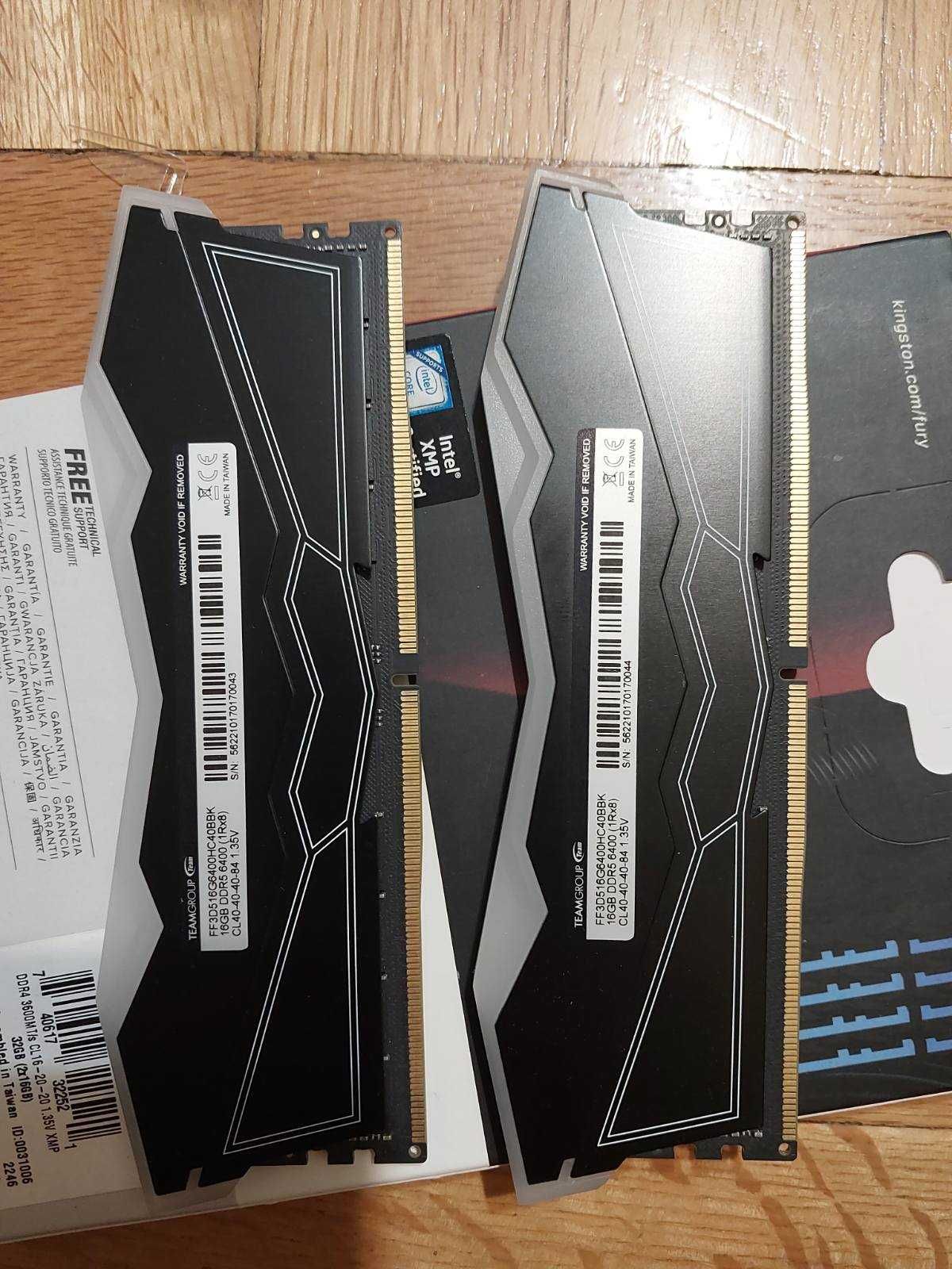 32GB RGB DDR5 6400Mhz, 6000Mhz - T-Force, Kingston Fury, G. Skill