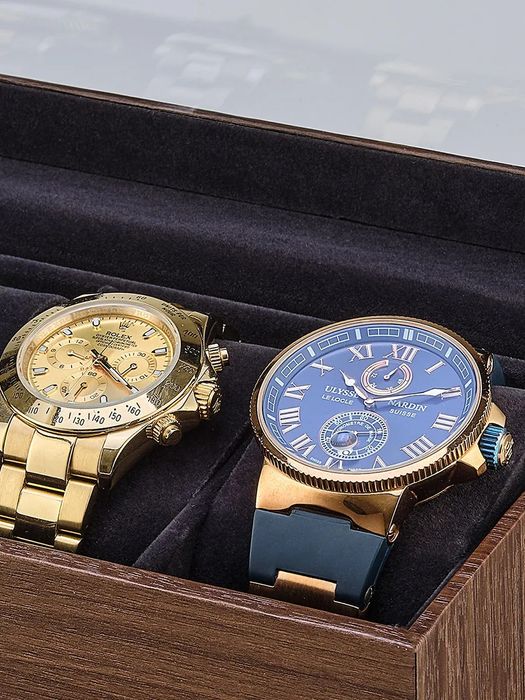 Элегантная шкатулка на 6 часов, с прозрачной крышкой дерево бархат