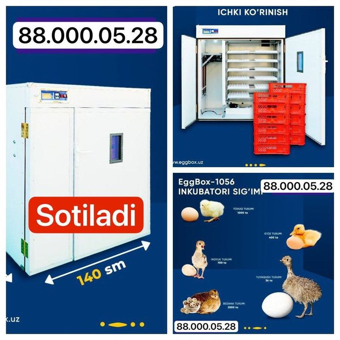 Inkubator juja ochtiradigan aparat