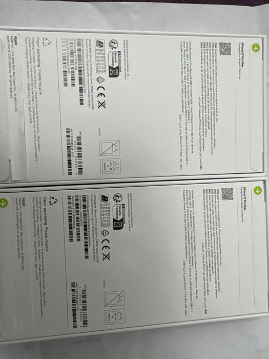 iPhone 17 ProMax 256 Silver. Not active EAC Region, Sim Kartali