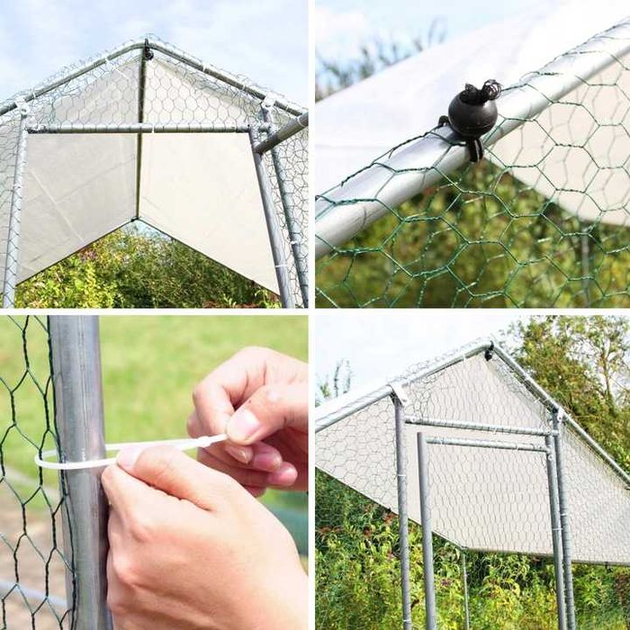 Птичарник 3х6м Клетка за пилета Кокошарник кокошарници клетки кокошки