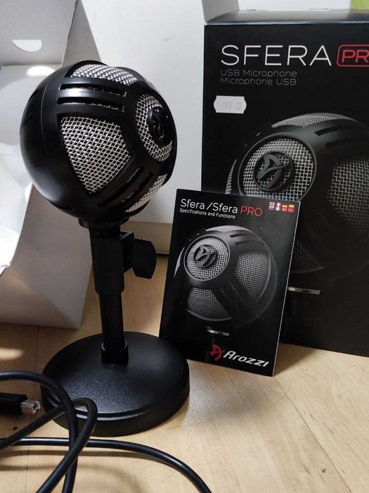 USB микрофон Arozzi Sfera Pro – отлично състояние, 50 лв