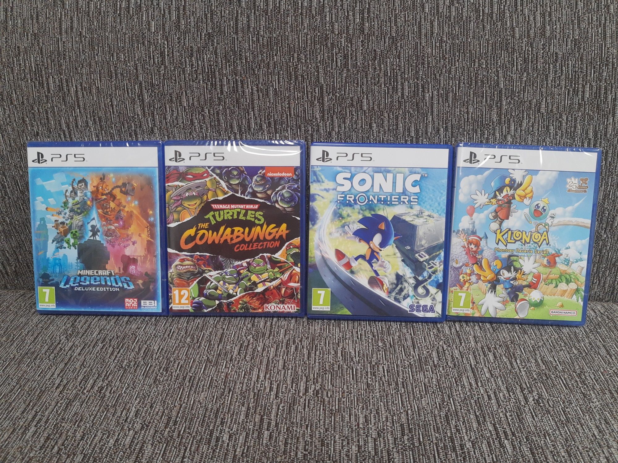 Sonic Frontiers,Turtle Mutants Cowabunga,Klonoa,Minecraft legends PS5
