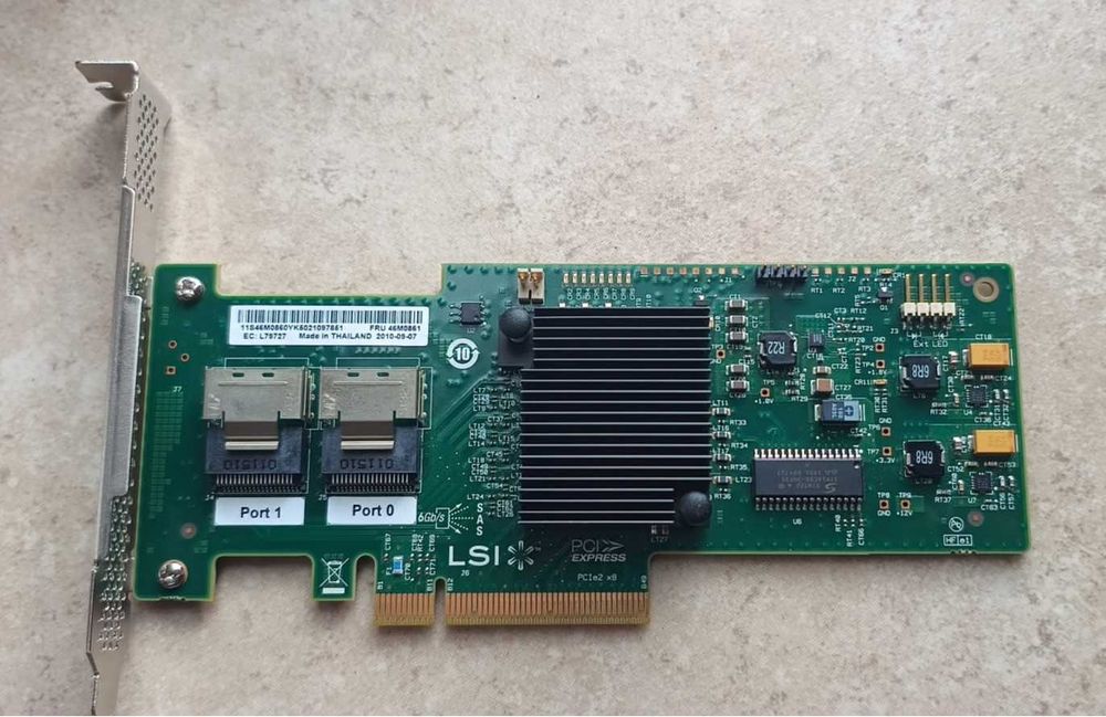 IBM ServerRaid M1015 LSI SAS9220-8I флаш IT Mode, Truenas, Unraid, ZFS