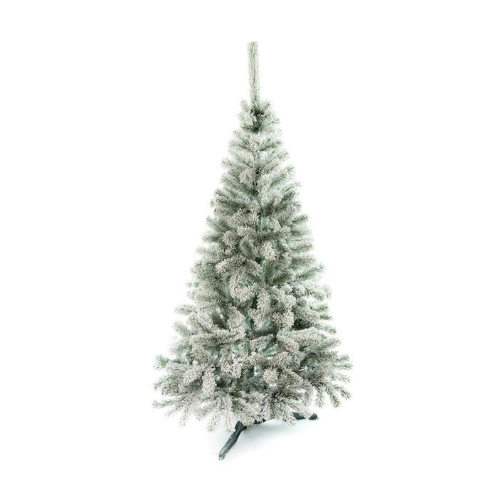 Brad artificial de Craciun cu zapada pe ramuri, 180cm/220cm