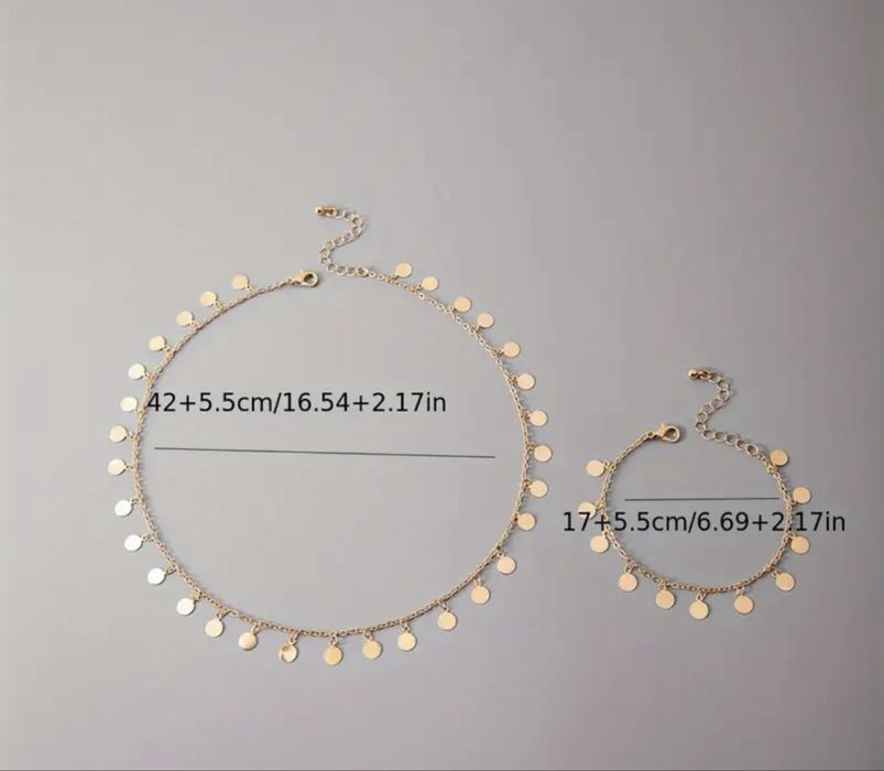 дамско колие и гривна от неръждаема стомана