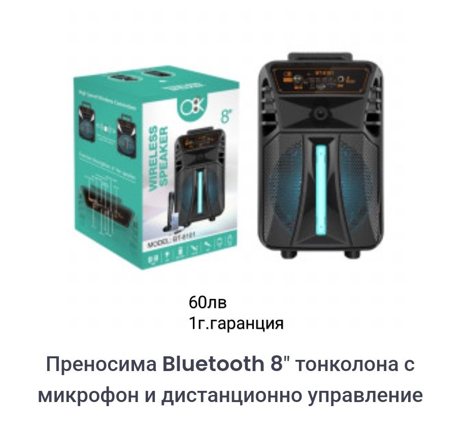 Тонколона  със всички необходими артикули към нея.