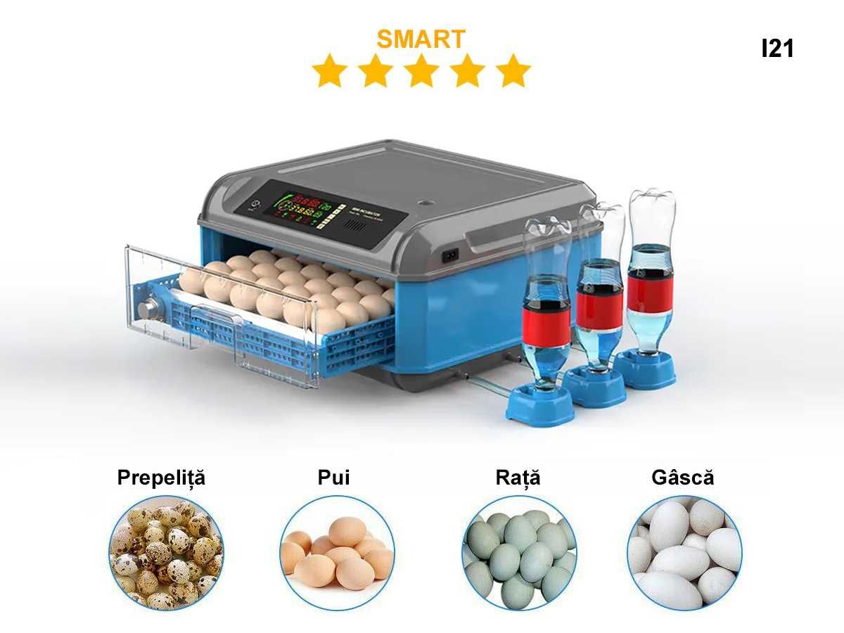 Incubator automat pentru 36 de oua pui Clocitoare rata gisca Eclozator
