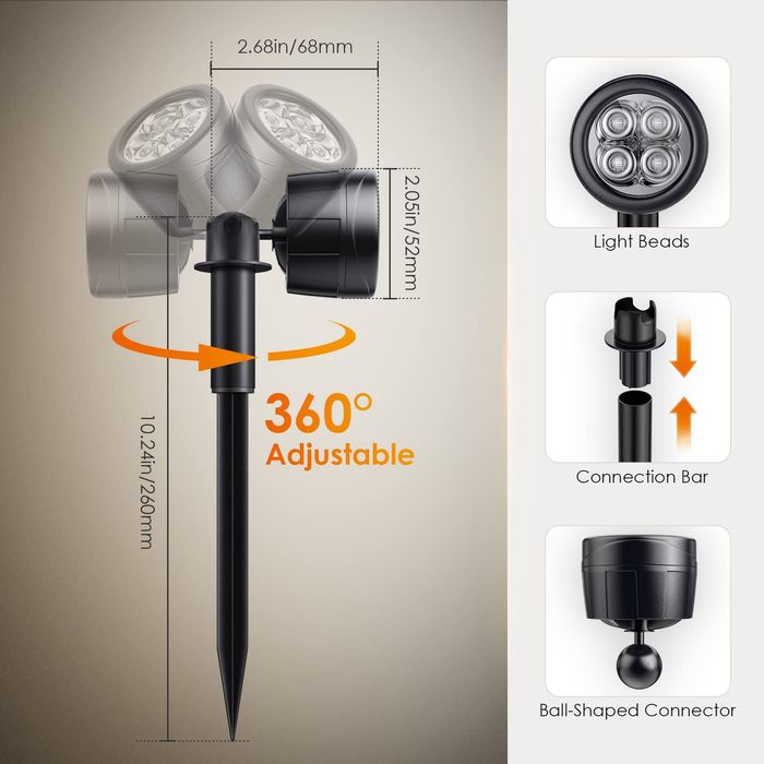 Комплект RGB LED градински лампи декоративно осветление за двор