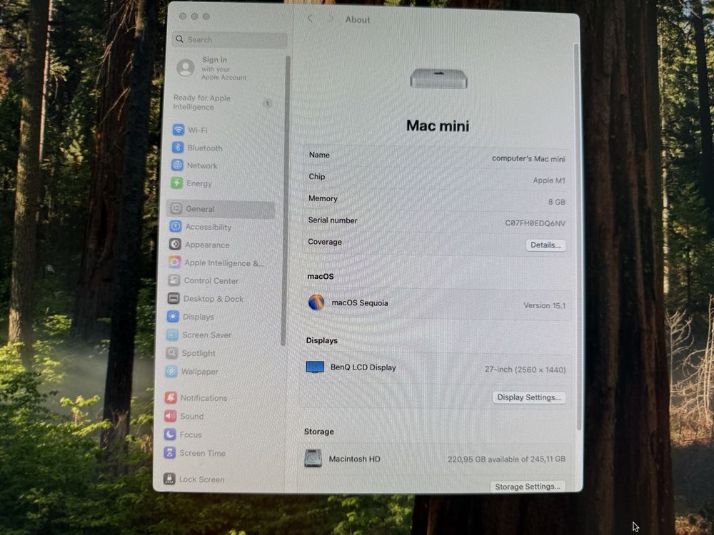 Mac Mini M1 (2020) – 256GB SSD / 8GB RAM – Отлично състояние