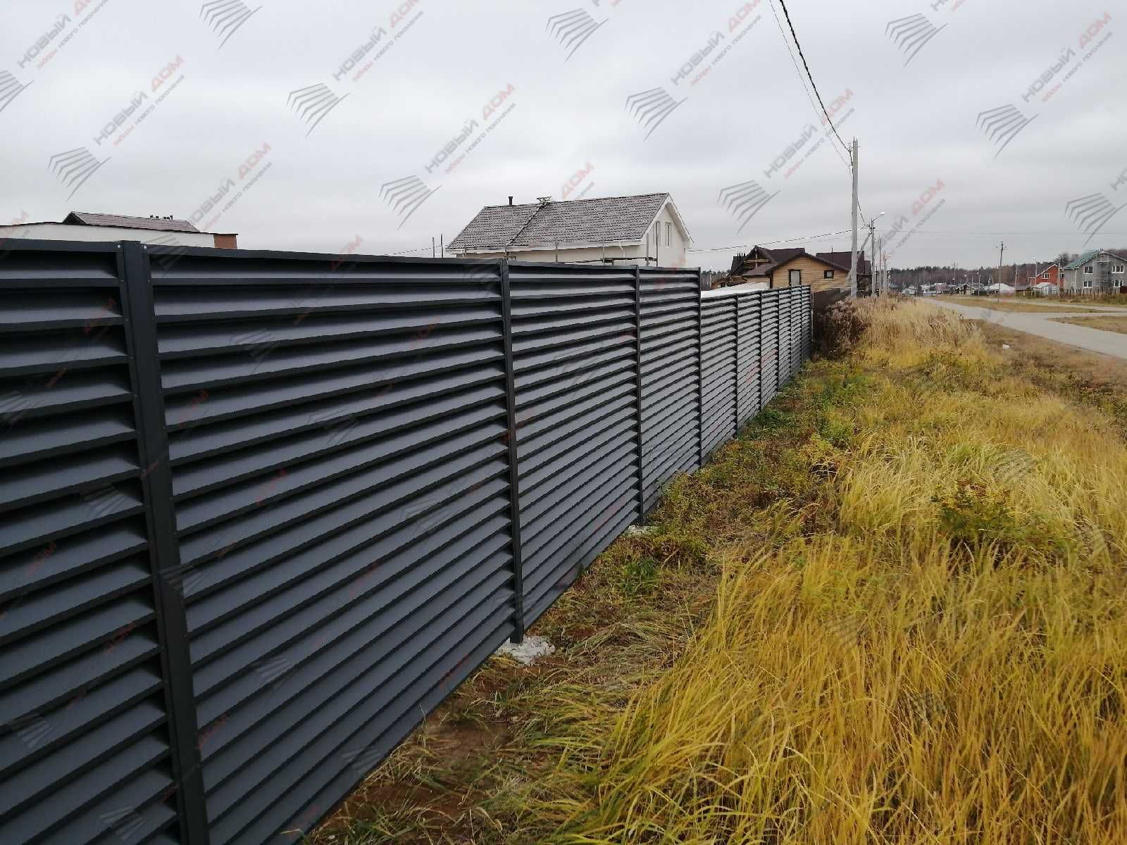 Забор жалюзи из металла