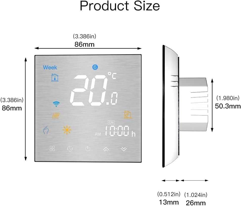 Termostat Inteligent MoesGO BHT 3000 WIFI, APP, de la 489 ron, NOU