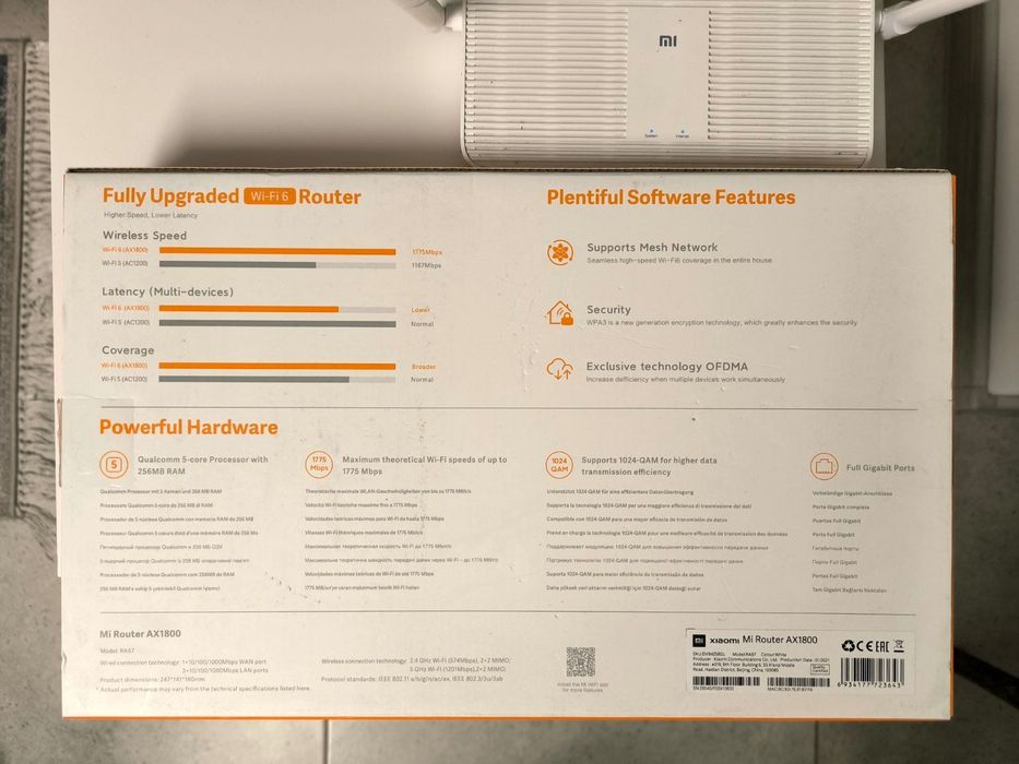 Гигабитов двубандов WiFi 6 рутер Xiaomi почти нов