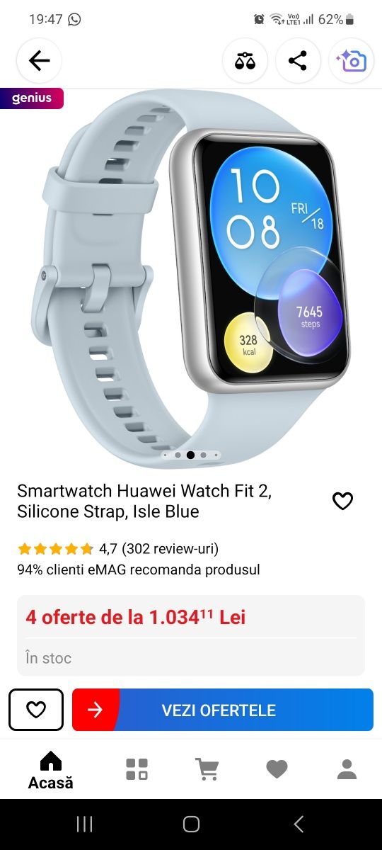 Ceas smartwatch Huawei watch fit 2