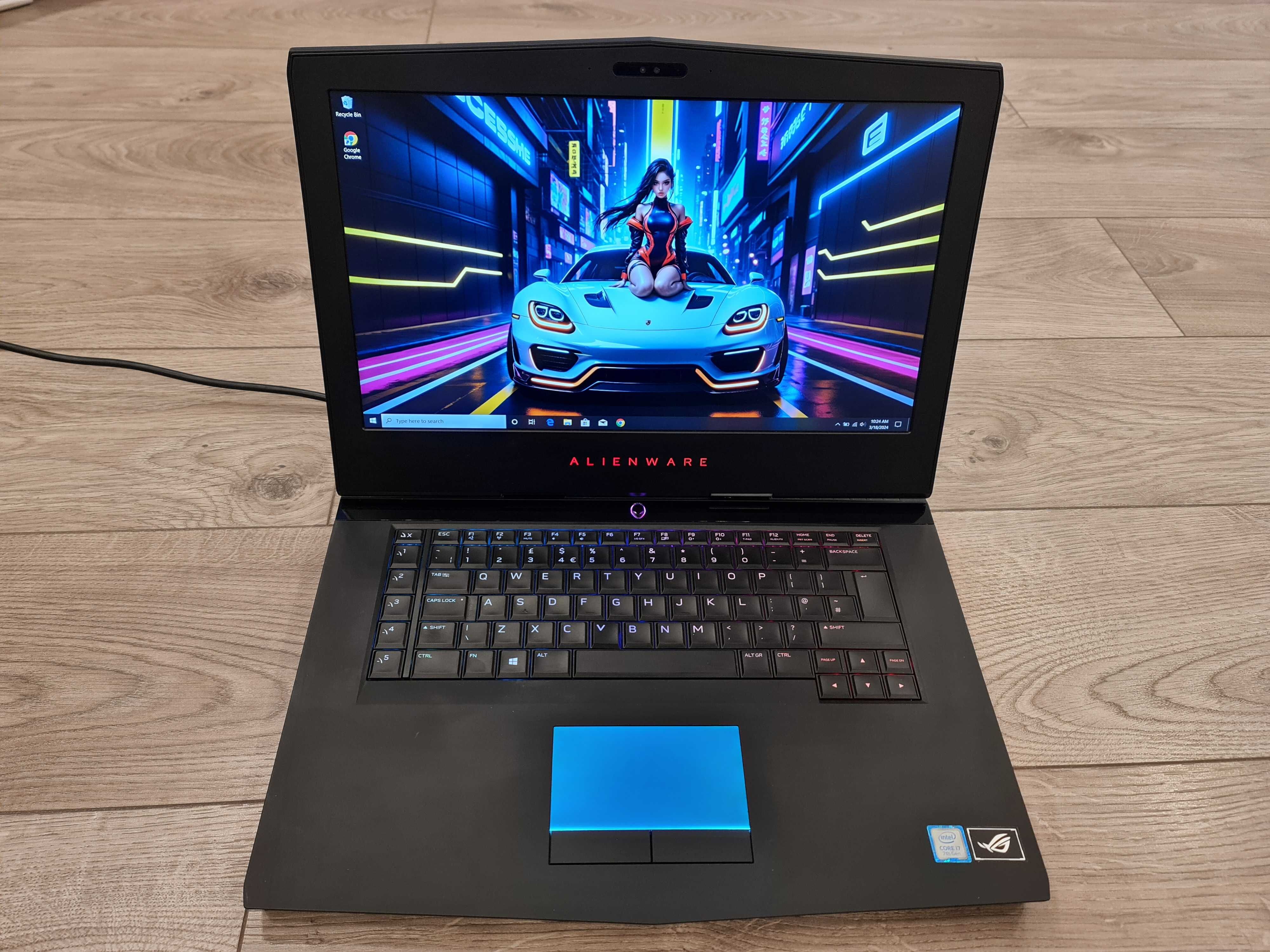 Laptop gaming Alienware ,intel core i7-quad core ,video 8 GTX 1070