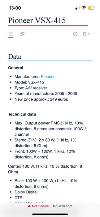 Домашно кино 5.1 Pioneer S-ES3TB, 150W и ресийвър
