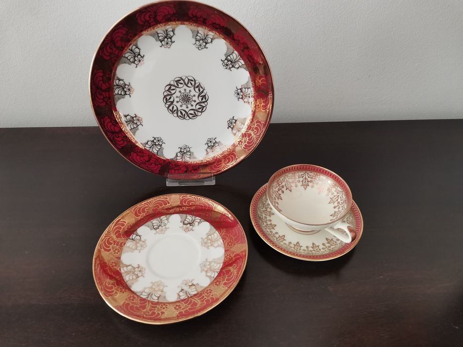 Set vintage 3 piese mic dejun porțelan Bavaria pictat manual