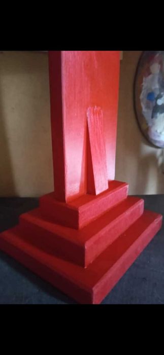 Cruce din lemn cu suport detașabil 34cm/21 cm pictata manual