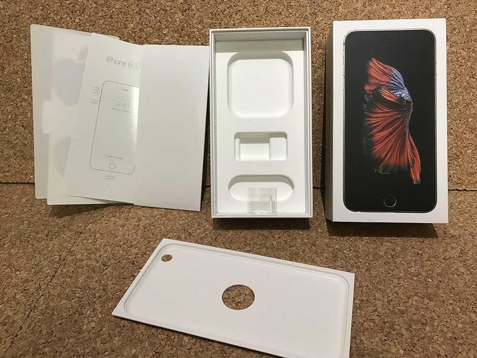 cutie iPhone SE roz si negru doar cutia in stare f buna