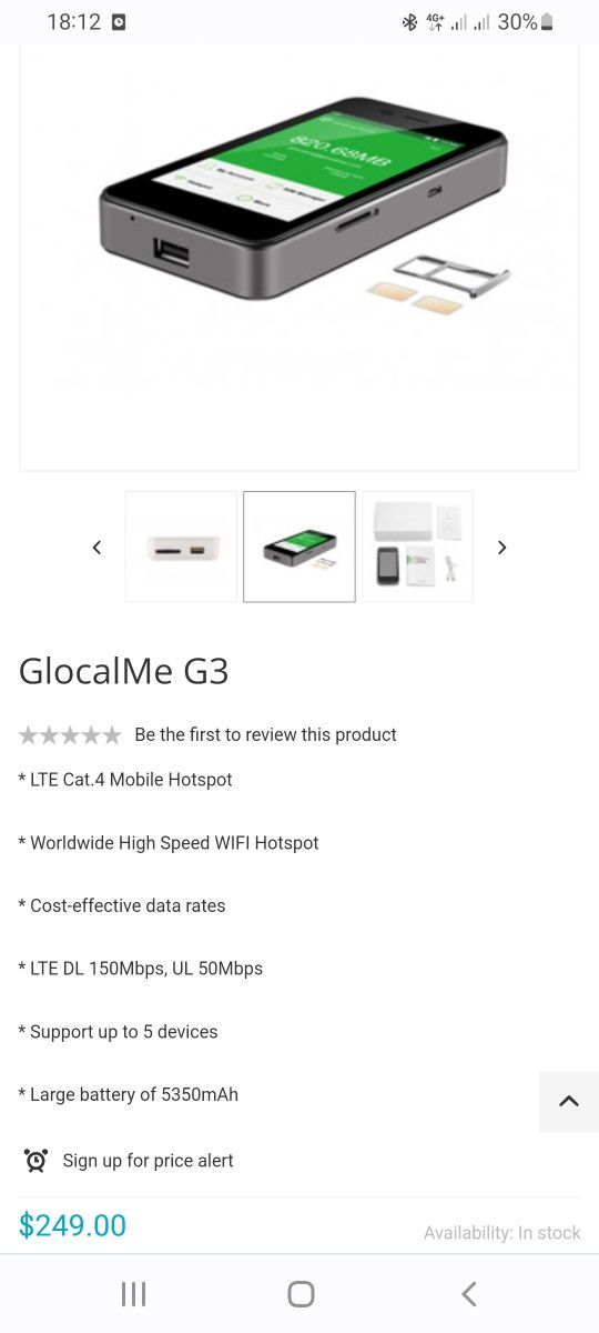 Router internet, hotspot,global,Glocalme G3