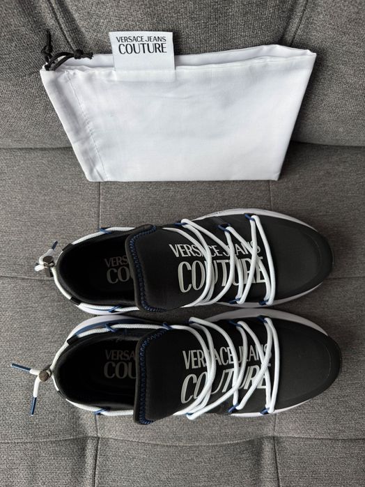 Нови автентични черни сникърси Versace Jeans Couture размер 42