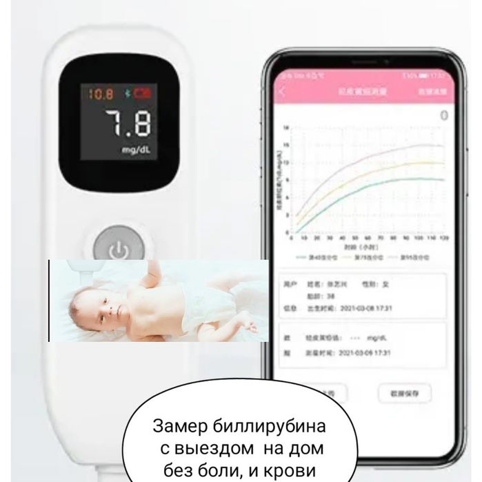Замер биллирубина без забора крови