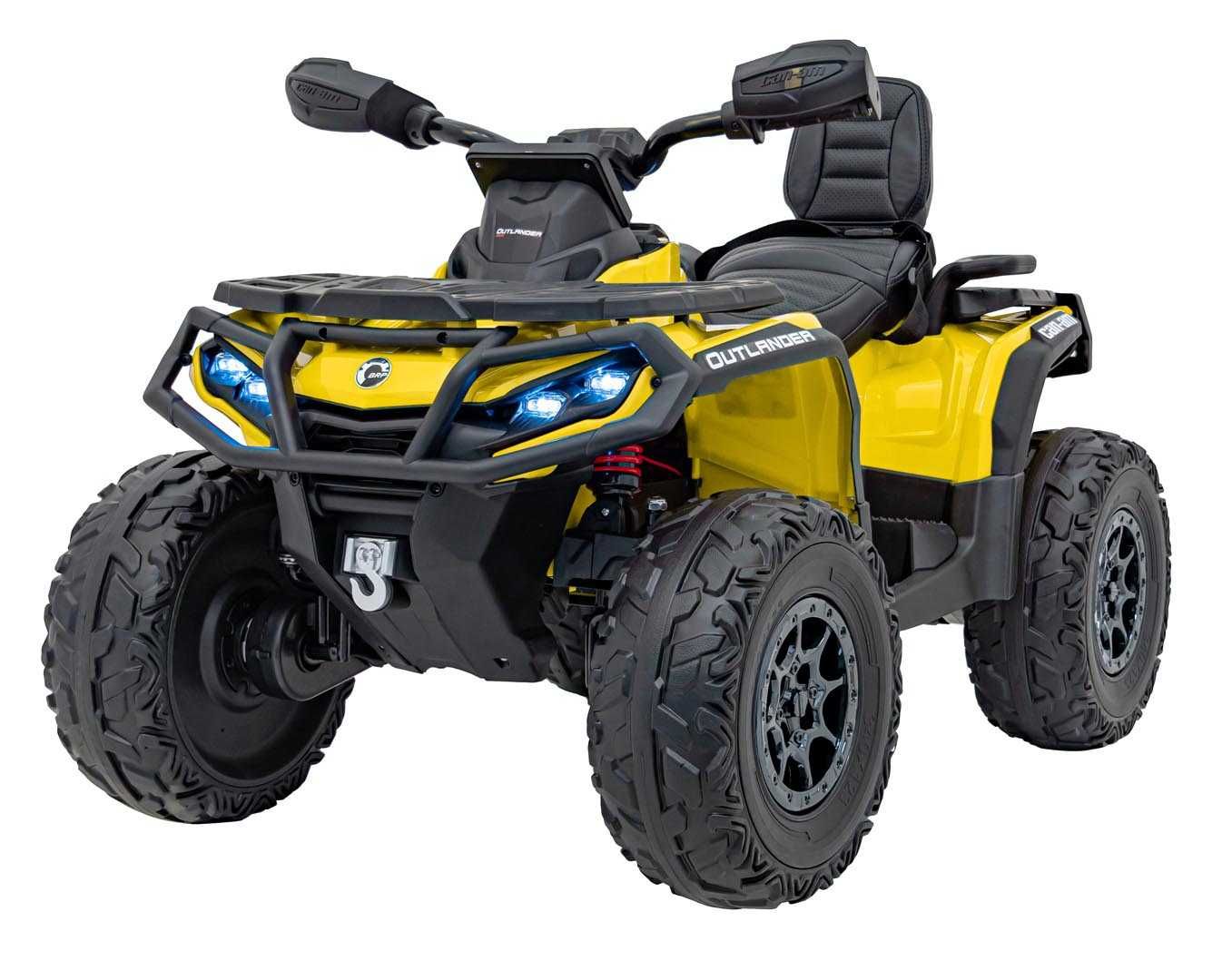 ATV electric pt copii Autokids Can-AM OUTLANDER 24V 4x4  (005) Galben