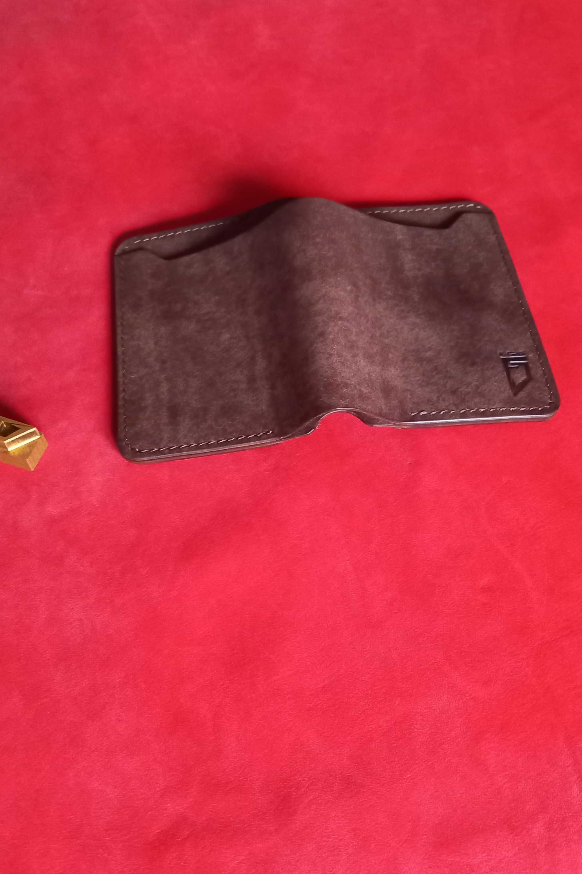Portofel Duo premium ,maro tabac