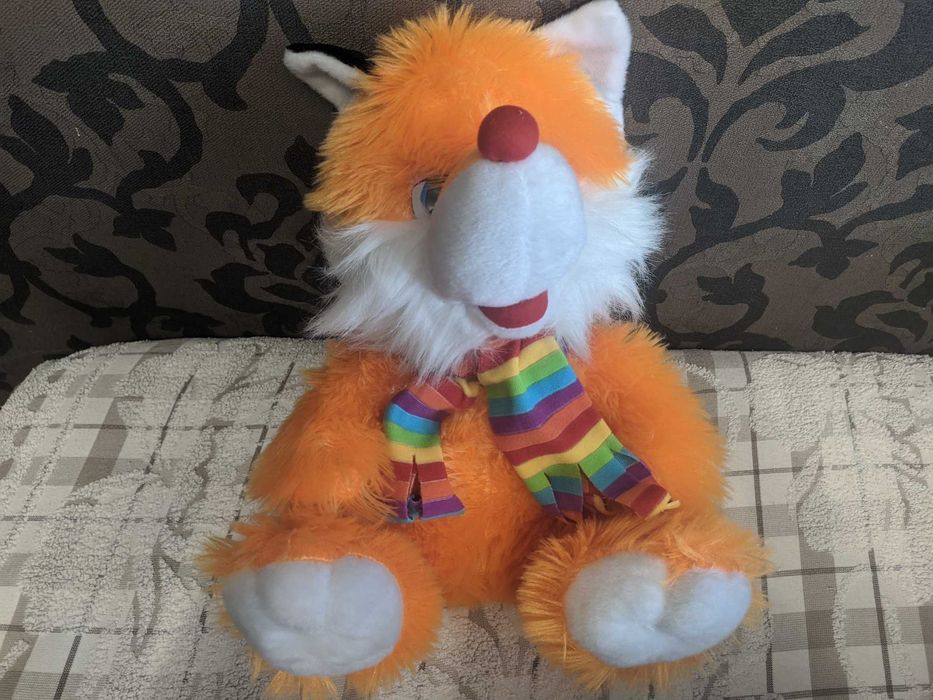 Мягкая игрушка плюшевая лиса рыжая лисичка Средний размер