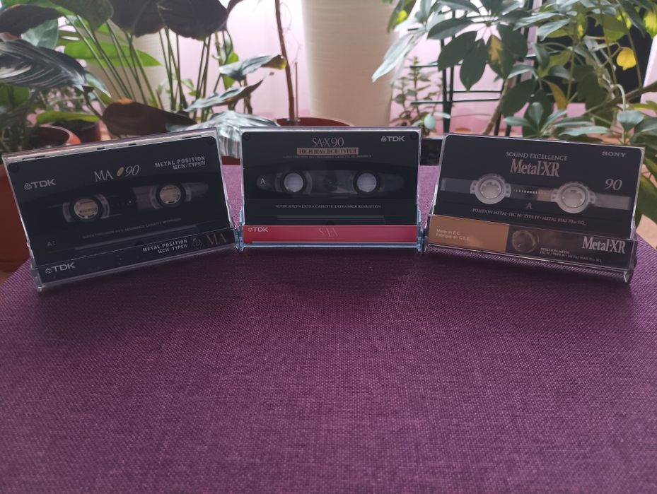 Аудио касети TDK и SONY - 2 метални и 1 хромна + подарък