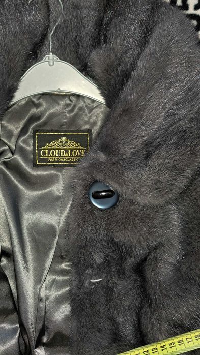 Haina blana vizon , Haină blană nurcă ,  Culoare Gri . 4 în 1