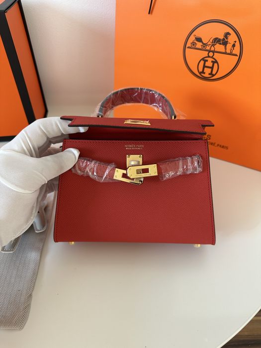 Geanta Hermes Kelly 19cm Rosu