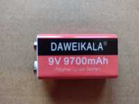 Презареждаща 9V 9700mAh литиево-йонна акумулаторна батерия