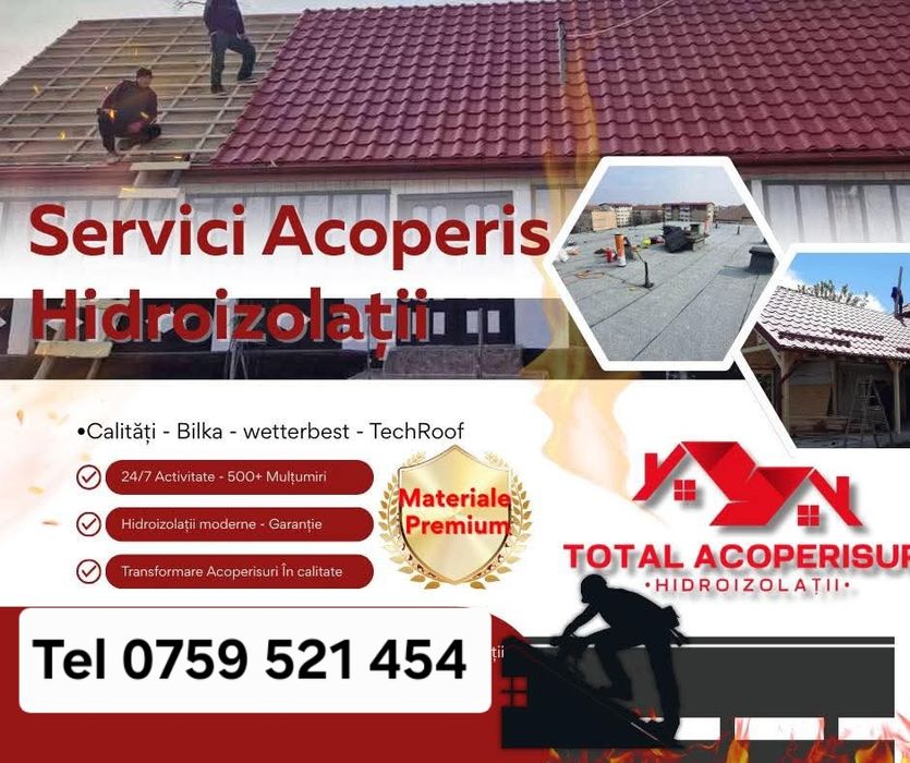 Montaj Acoperiș BILKA Reparații Acoperișuri hidroizolații Suceava