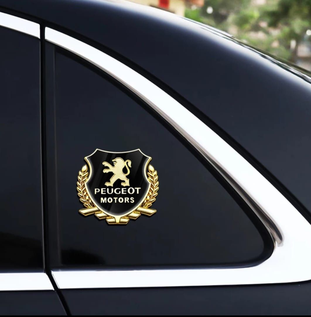 Модные 3D металлические наклейки с логотипом Peugeot