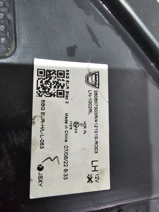 Far stanga Dacia Spring cod 260607303R