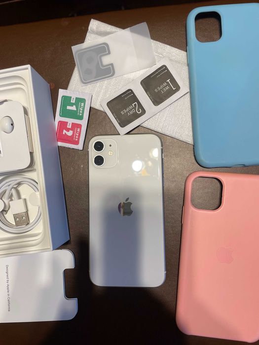 Iphone 11 128gb бял white перфектен като нов