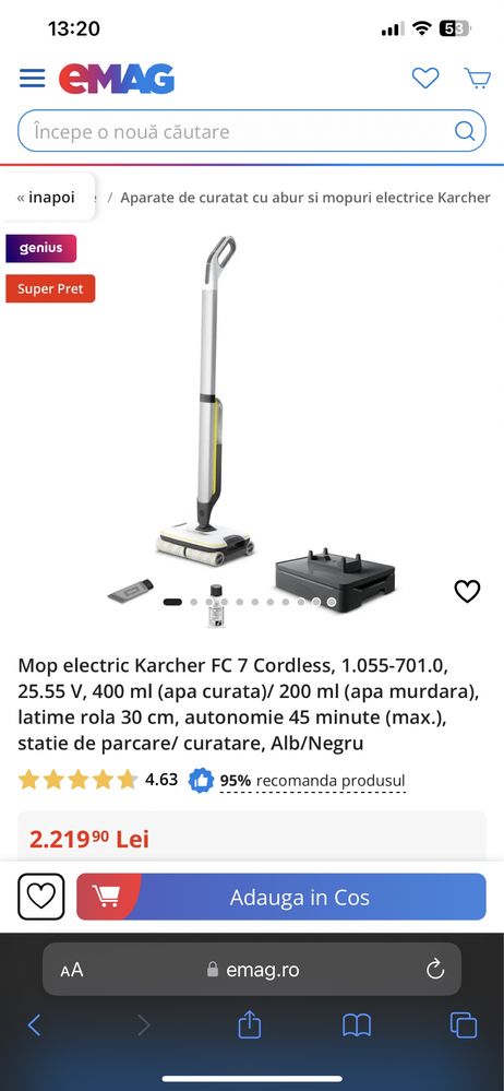Mop Electric Karcher / FC7