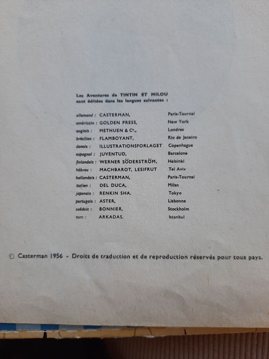 Vintage комикс tintin l'affaire tournesol
